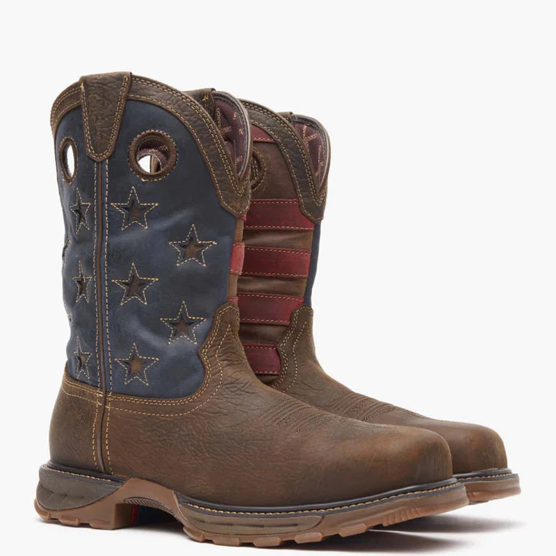 11" Western Waterproof Dark Brown/Vintage Flag Composite Toe Durango® Maverick XP™ #DDB0366