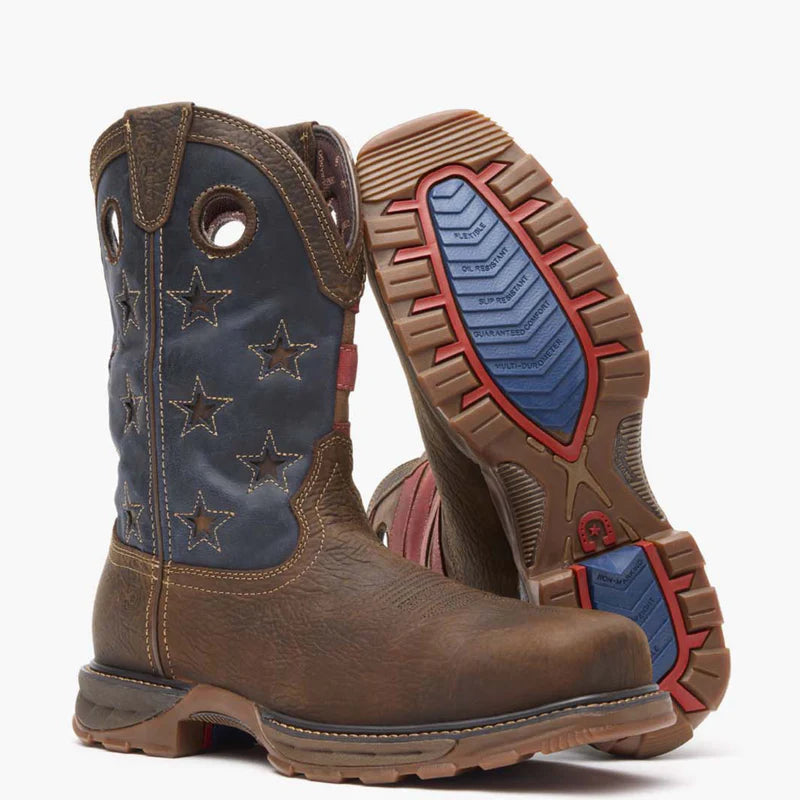 11" Western Waterproof Dark Brown/Vintage Flag Composite Toe Durango® Maverick XP™ #DDB0366