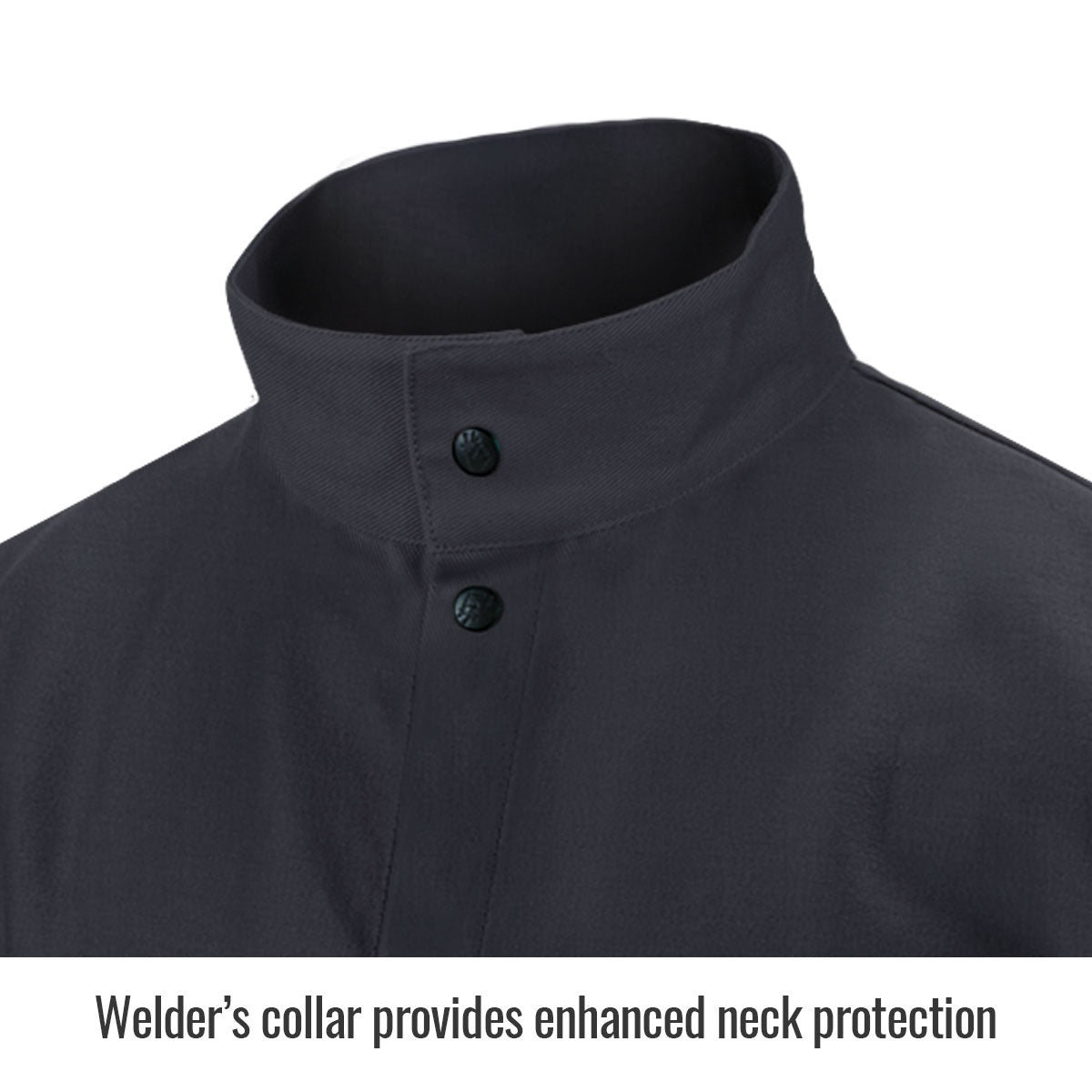 Black Stallion Flame-Resistant Cotton Welding Jacket, Black #FBK9-30C
