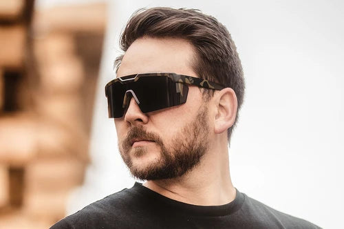 Heat Wave Future Tech Sunglasses: Fleck Camo Z87+ Polarized