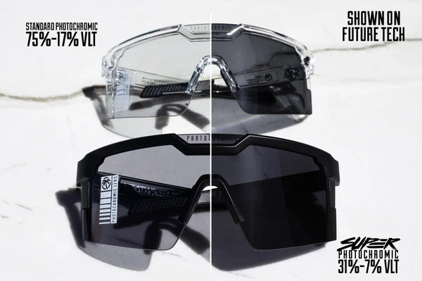 Heat Wave Future Tech Sunglasses: SUPER Photochromic Lens Z87+