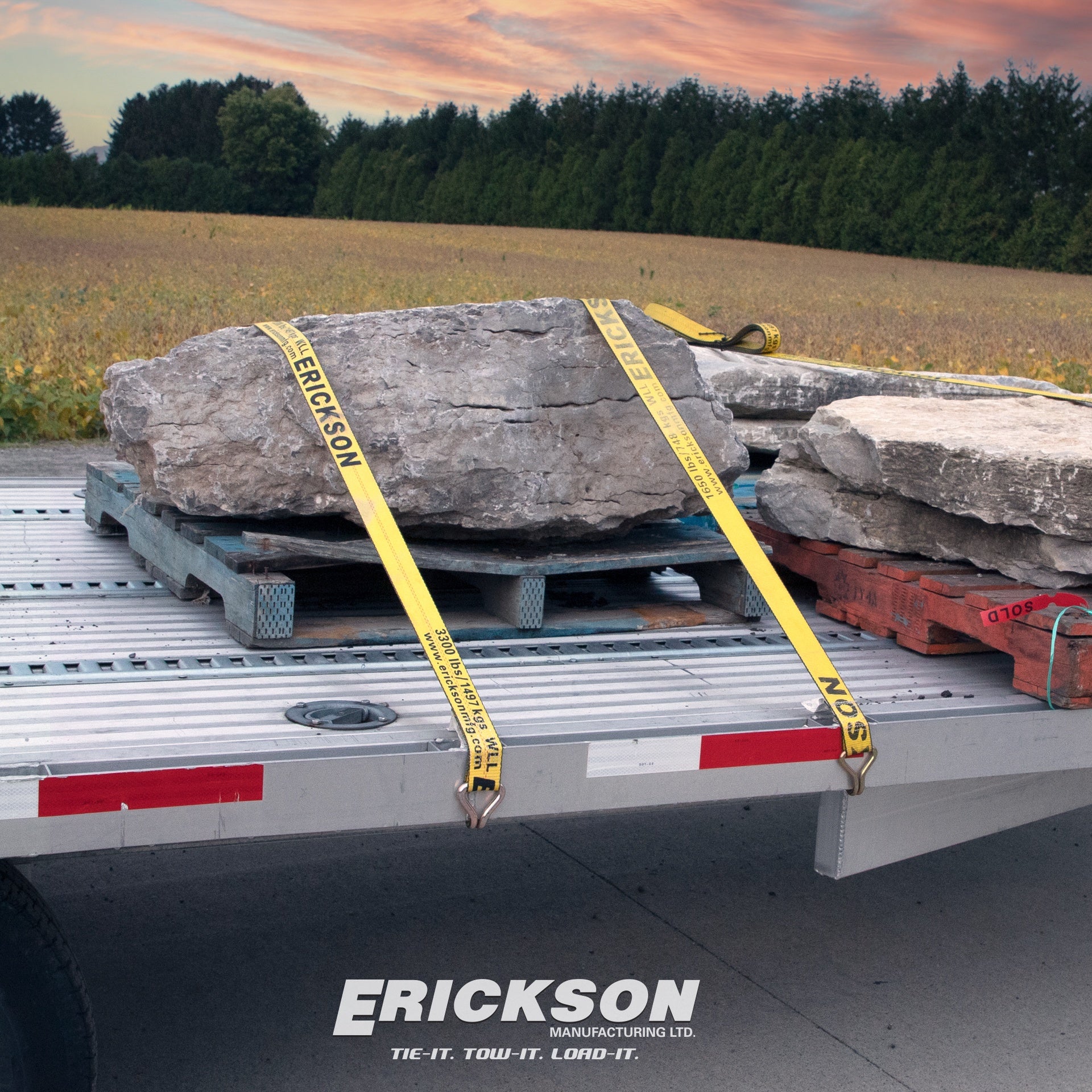 Erickson 2 x 2710,000 lb. Ratchet Straps Double J-Hooks