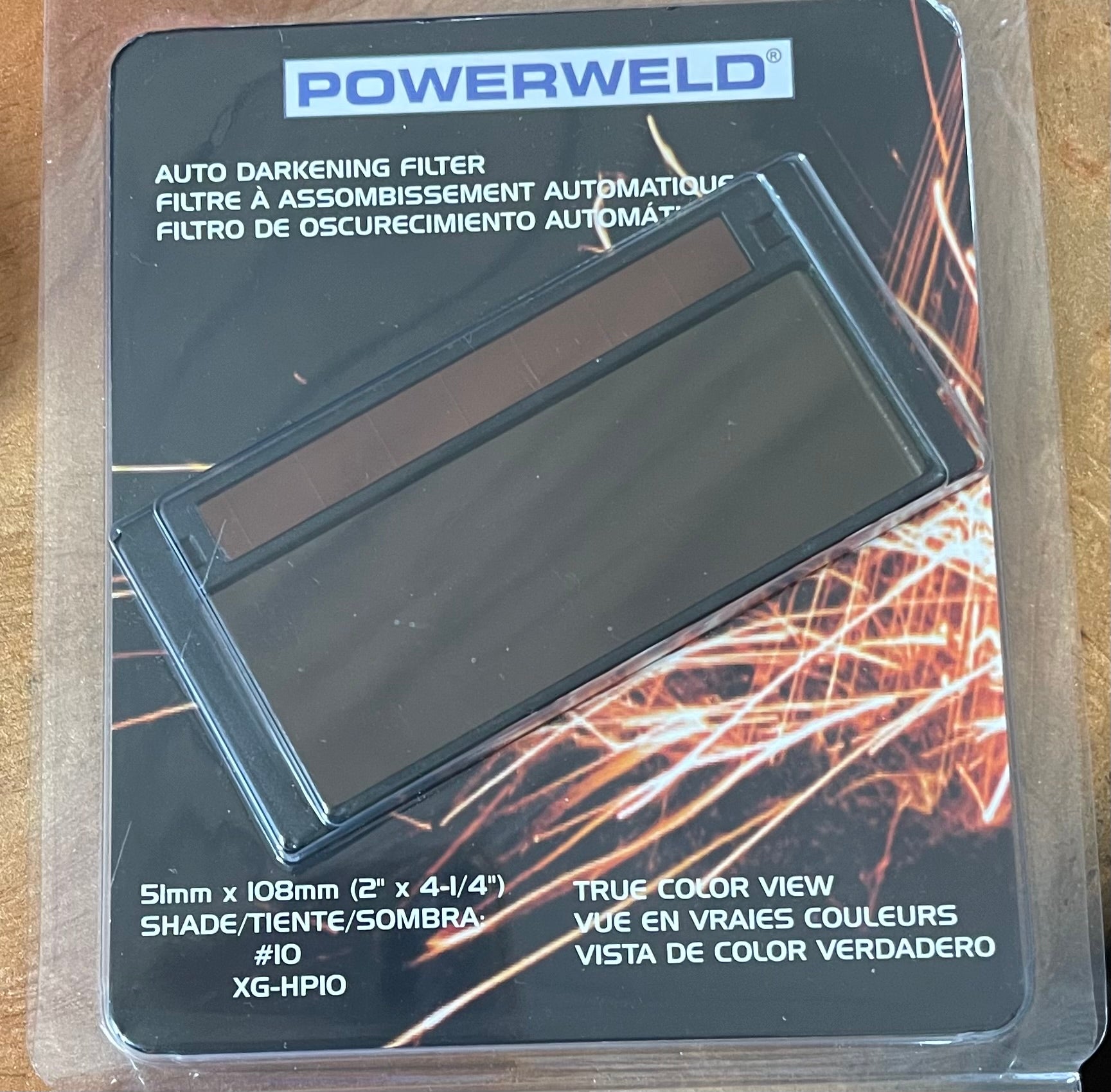 Powerweld Auto Darkening Filter 2" X 4-1/4" #XG-HP10