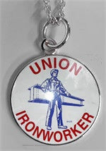 Ironworker Man on Beam Necklace