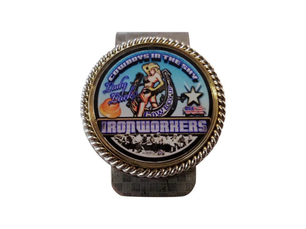 Ironworkers Lady Luck Money Clip #BW-MC-LL