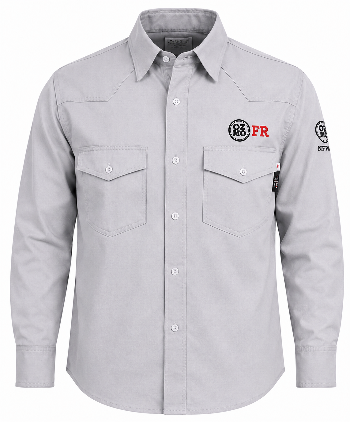 OZMO Safety Men's Western Style FR Button-Up Work Shirt