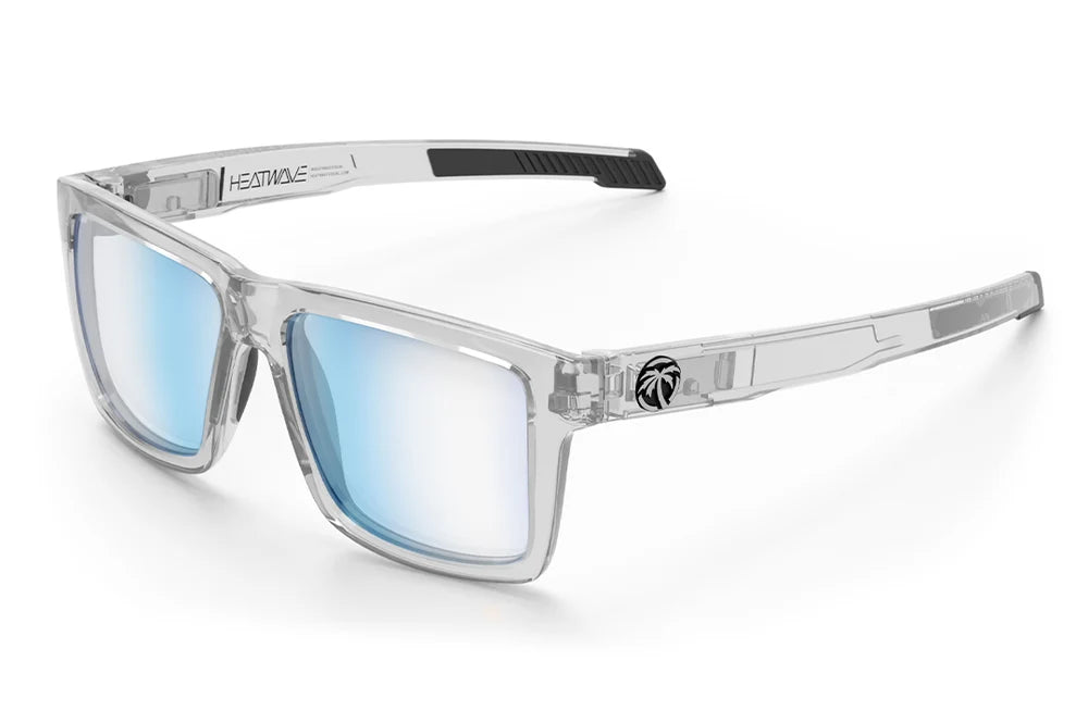 Heat Wave Performance Vise Sunglasses: Vapor Clear Frame Blue Light Blocking Lens Z87+