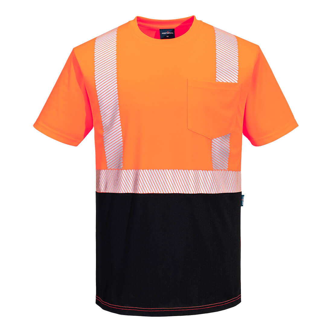 Portwest Class 2 Hi-Vis Contrast Short Sleeve T-Shirt #S196
