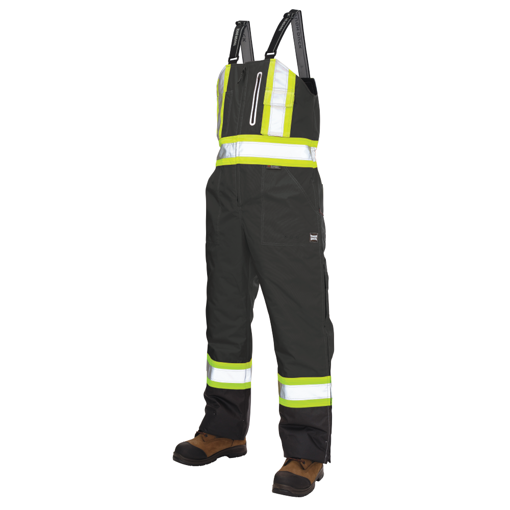 Tough Duck Ripstop Insulated Safety Bib Overall-Black