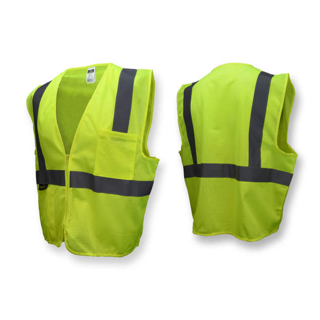 Radians Class 2 Vest Mesh w/ Zipper - Lime