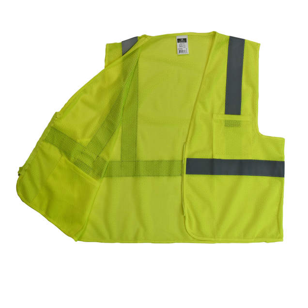 Radians Class 2 Vest Mesh w/ Zipper - Lime