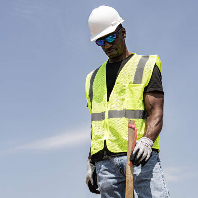 Radians Class 2 Vest Mesh w/ Zipper - Lime