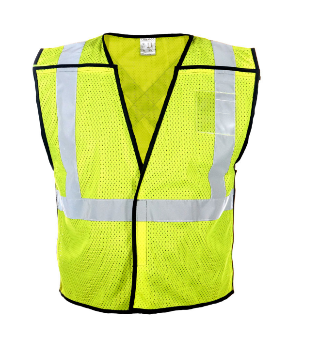 Kishigo X-Back Breakaway Lime Safety Vest #1805