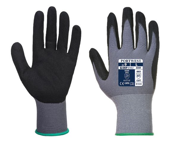 Portwest Vending DermiFlex Glove Gray/Black #VA350