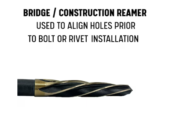 Drill America 15/16" HSS Black & Gold HSS Black & Gold Hex Shank Bridge Reamer