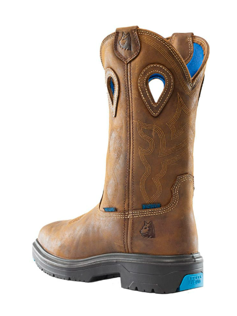Steel Blue-Blue Heeler Met Steel Toe Work Boot#813904