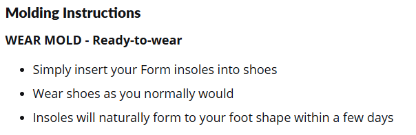 Form Insoles - Maximum Support - Thick Cushion