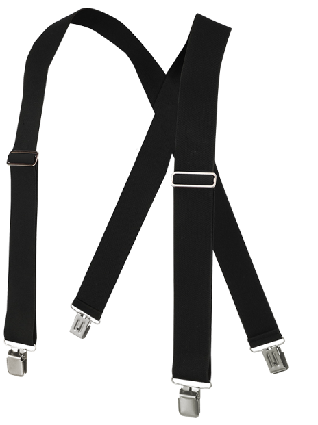 Welch 2" X-Back Gator Clip Suspenders
