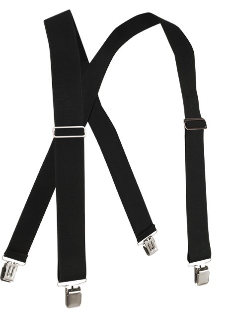 Welch 2" X-Back Gator Clip Suspenders