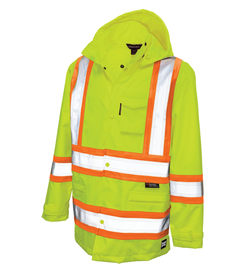 Tough Duck Rip Stop Safety X-Back Rain Jacket #S372
