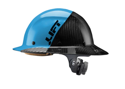 Lift Safety Dax Carbon Fiber 50/50 Full Brim Hard Hat Blue