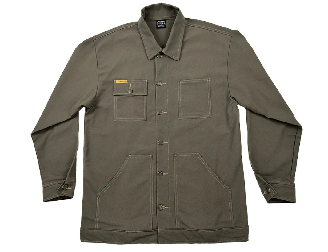 Prison Blues Yard Coat Rinsed Olive Unlined #6101218