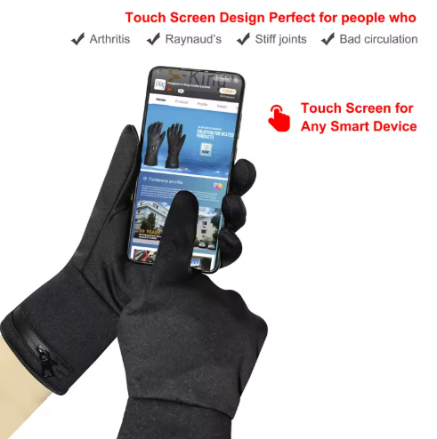 RR Safety Rechargeable Heated Glove Liners with Lithium Battery Pack