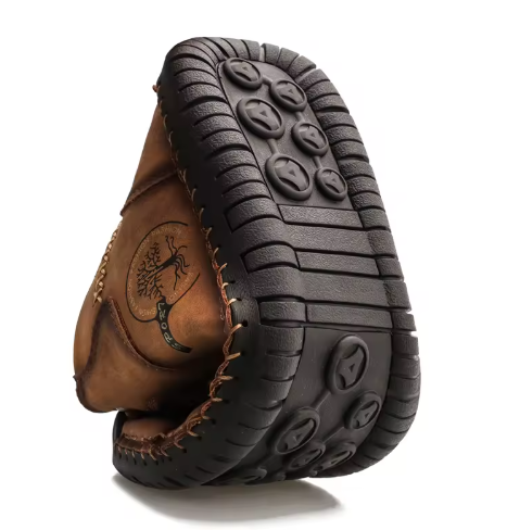 Men’s Leather Lace-Up Chukka Work Boots – Mid-Top Outdoor Hiking Shoes