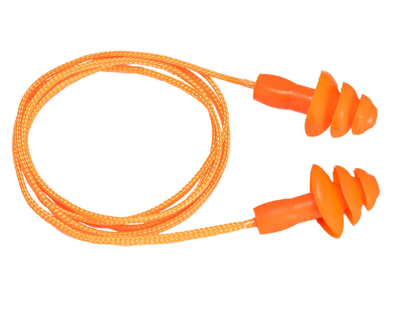Portwest Detectable TPR Corded Ear Plugs (50 pairs) Orange
