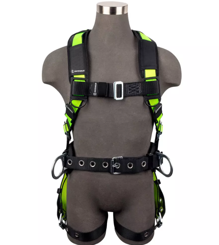 Safewaze PRO Construction Harness: 3D, MB Chest, TB Legs #FS160