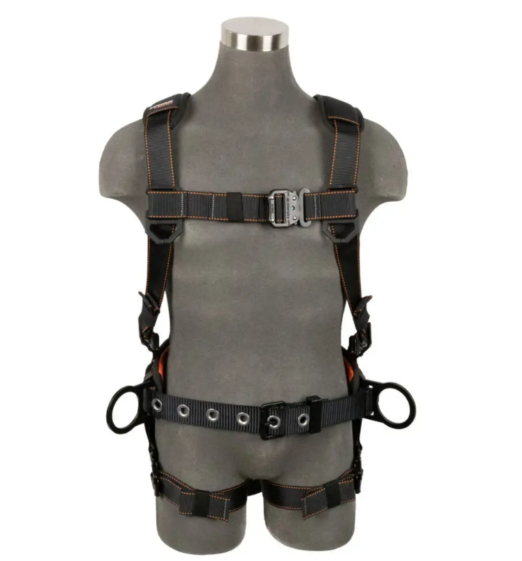 Safewaze V-Select Construction Harness: 3D, QC Chest/Legs