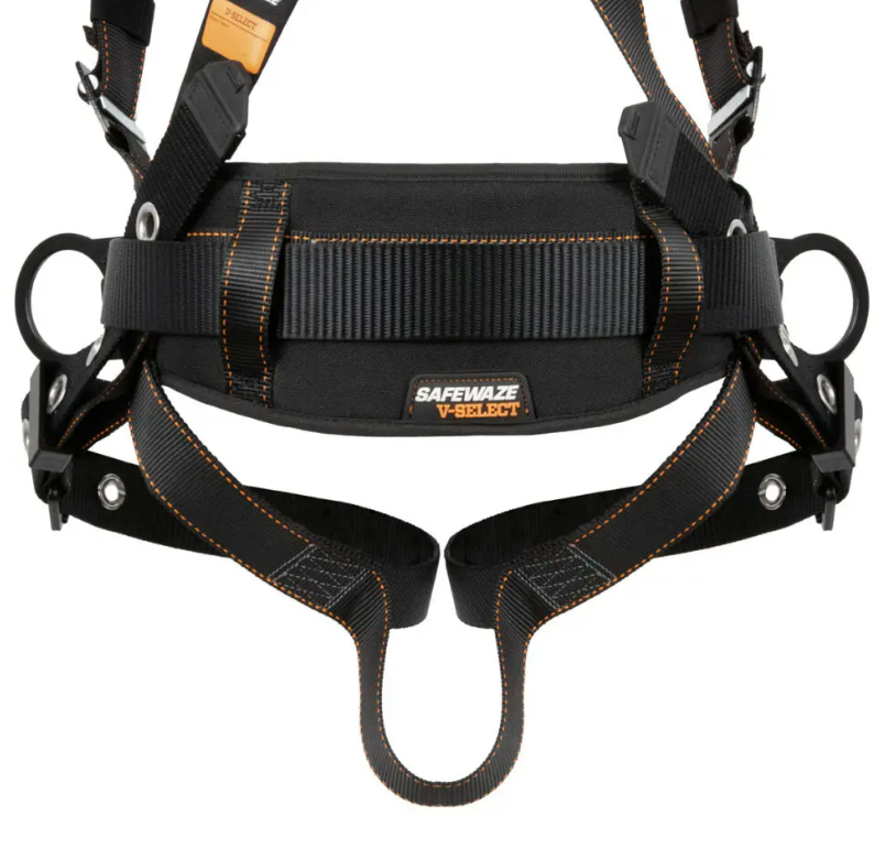 Safewaze V-Select Construction Harness: 3D, QC Chest/Legs