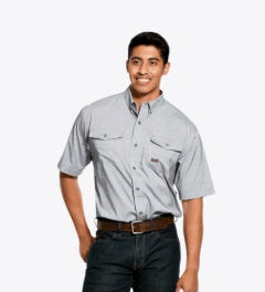 Ariat Men's Rebar Made Tough VentTEK DuraStretch Work Shirt #10031024