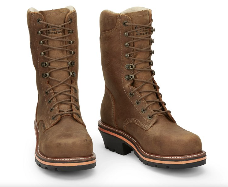 Chippewa Men's Thunderstruck 10" Nano Comp Toe Work Boot Brown- TH1030
