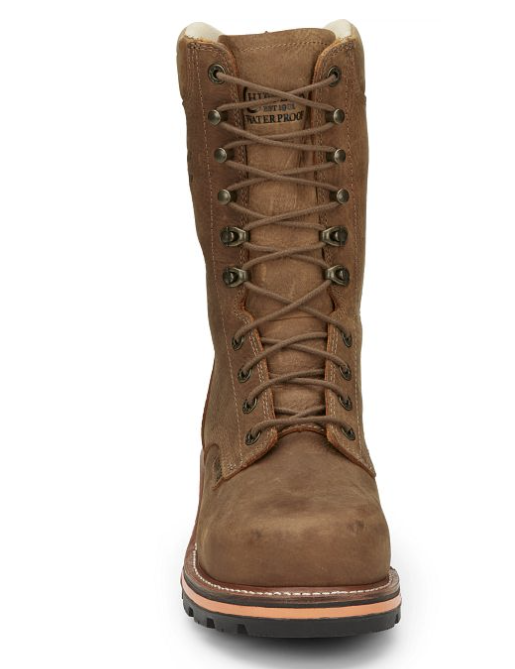 Chippewa Men's Thunderstruck 10" Nano Comp Toe Work Boot Brown- TH1030