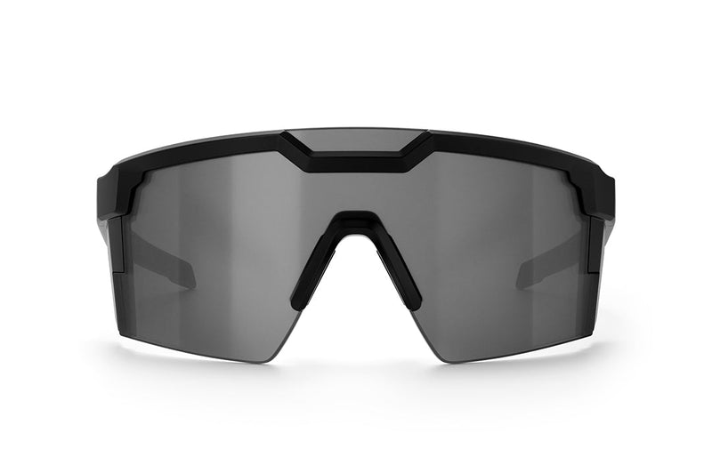 Heat Wave Future Tech Sunglasses: Black Frame/Silver Lens Z87+ - HardHatGear