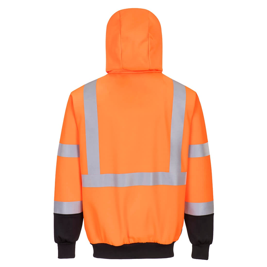 Portwest- Hi-Vis Contrast Zipped Hoodie Orange UB315