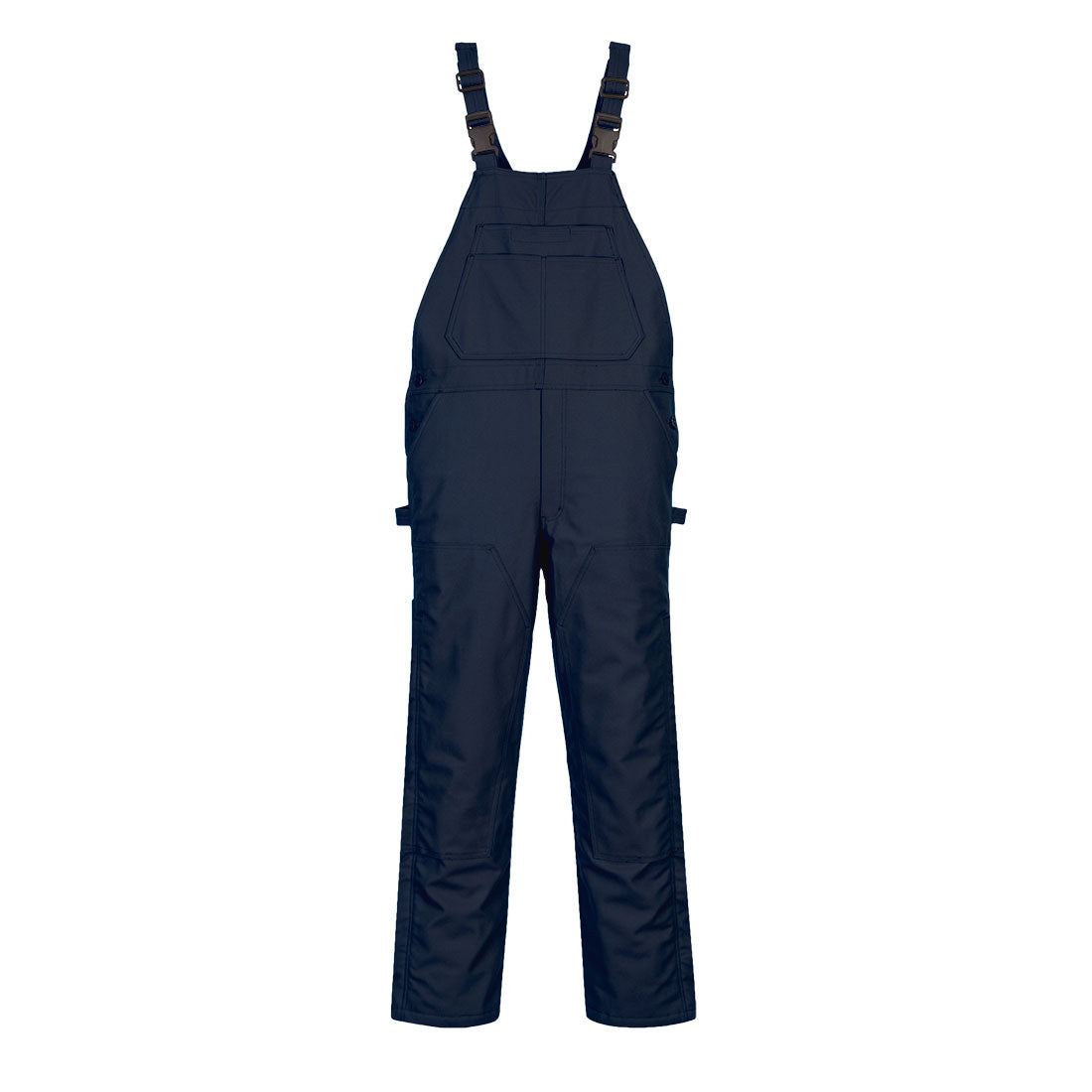 Portwest FR Duck Quilt Lined Bib Overall Navy #FR49