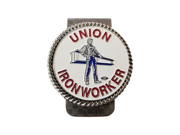 Union Ironworker Man and Beam Money Clip #BW-MC-MB