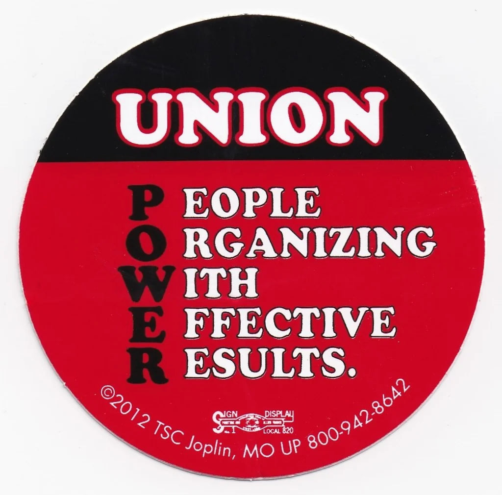 Union Power Hard Hat Sticker #T83