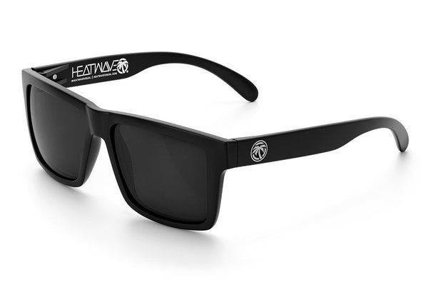 Heat Wave Vise Z87 Safety Glasses: Black Frame/Black Lens