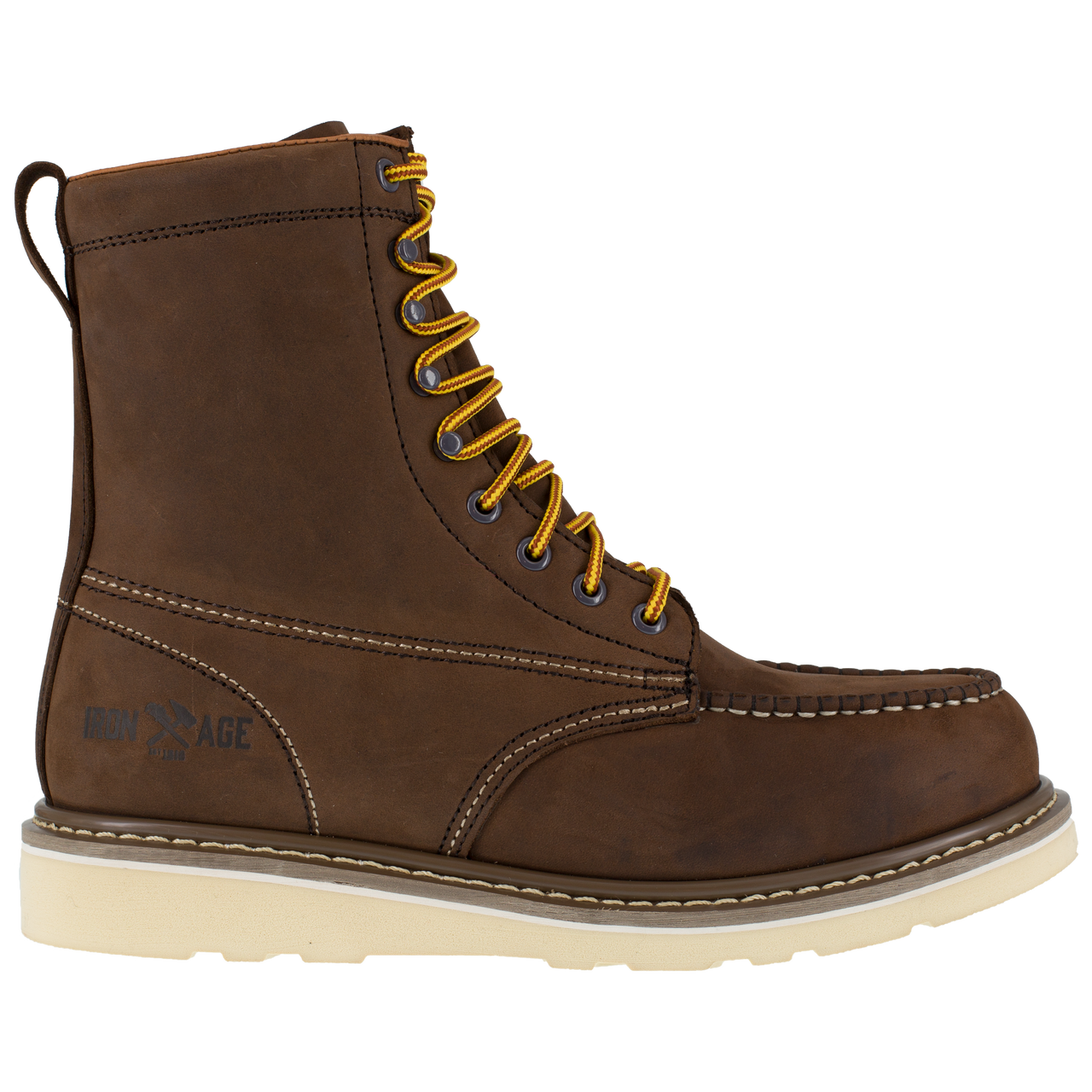 Iron Age Reinforcer  Mens Brown 8 Wedge Work Boot IA5081
