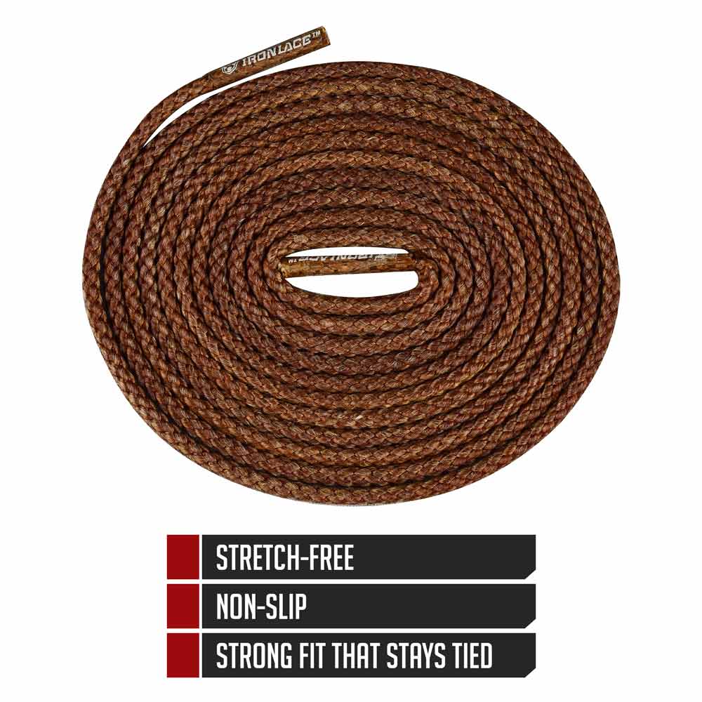 Ironlace™ Unbreakable Boot Laces & Shoelaces-Brown