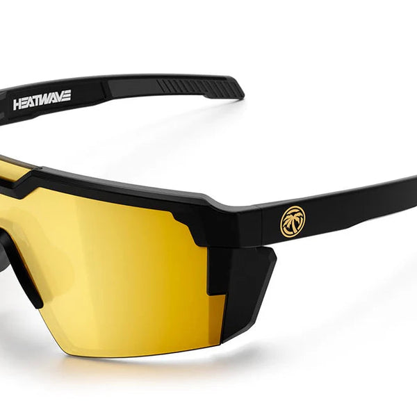 Heat Wave Future Tech Sunglasses: Gold Rush Lens/Black Frame Z87+