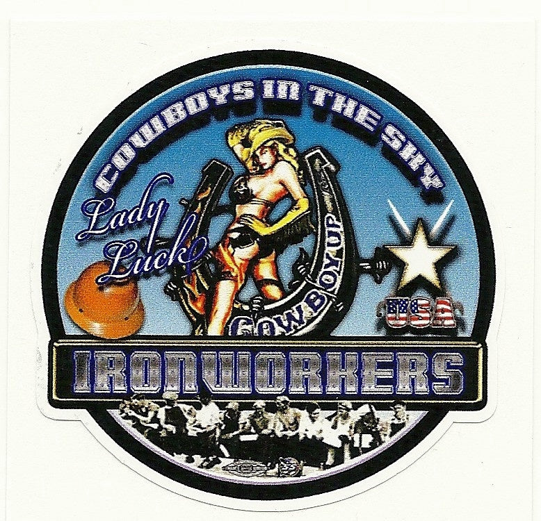 Lady Luck Ironworker Premium Sticker #BW6