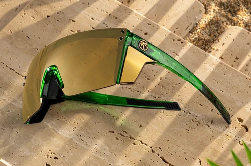 Heat Wave Performance Lazer Face Sunglasses: Cycad Green Z87+