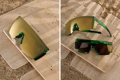 Heat Wave Performance Lazer Face Sunglasses: Cycad Green Z87+