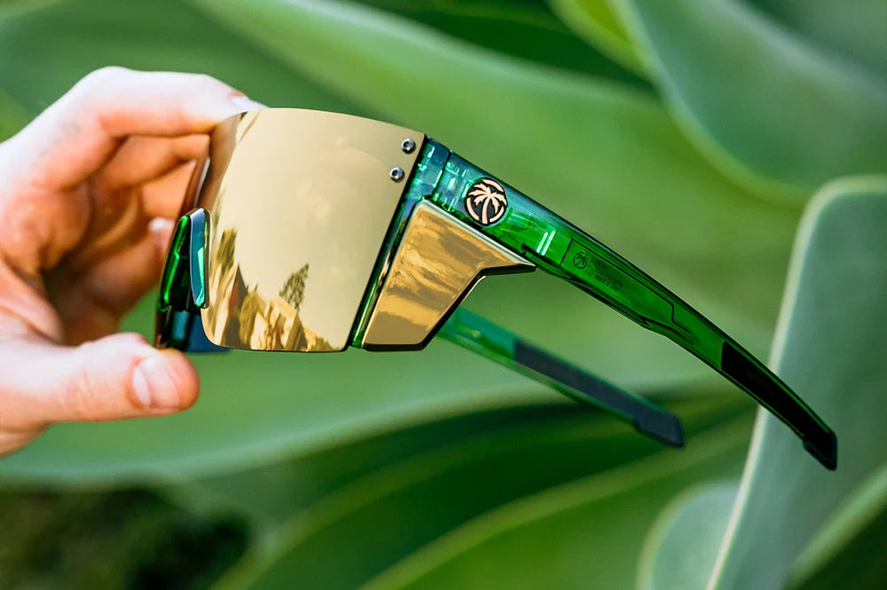 Heat Wave Performance Lazer Face Sunglasses: Cycad Green Z87+