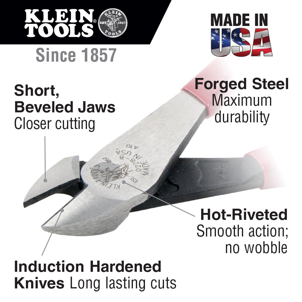 Klein 8 High Leverage Diagonal-Cutters #D228-8