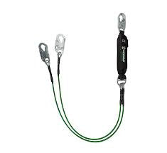 Safewaze Leading Edge 6' Energy Absorbing Lanyard: Dual Leg, Snap Hooks